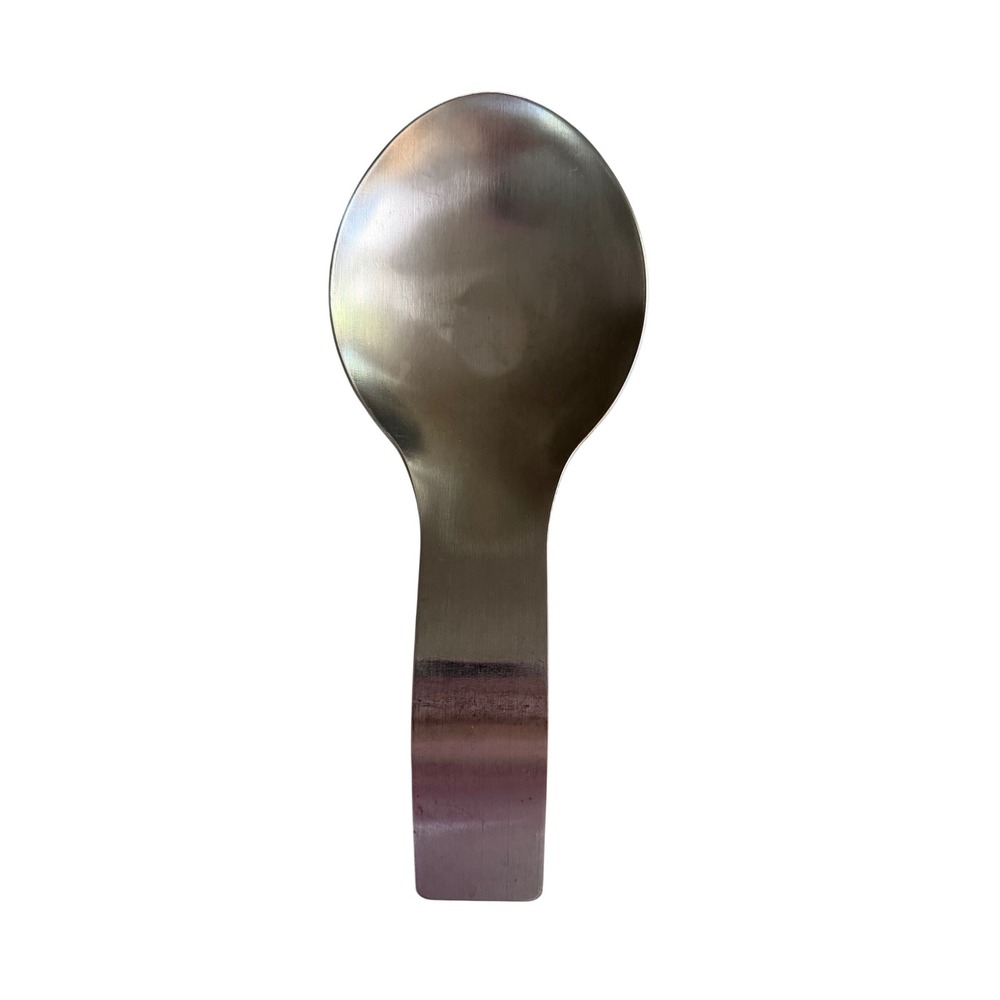 Modern Brushed Stainless Steel Spoon Rest Kitchen Utensil Holder Silver‎